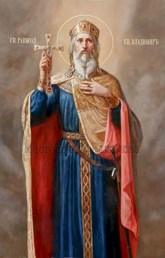 Святой Благоверный князь Владимир. Роспись стен Собора в академическом стиле